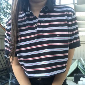 tommy hilfiger polo crop top